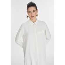 Zühre Gizli Düğme Detaylı Tunik Nar Çiçeği T-0767