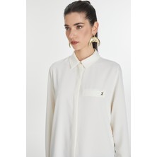 Zühre Gizli Düğme Detaylı Tunik Nar Çiçeği T-0767