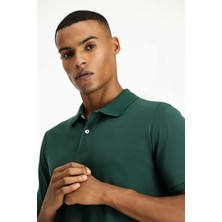 Polo Yaka Regular Fit Nakışlı Pamuk Tişört