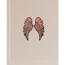 Altınuç Art Design 3 Adet 10 x 10  cm  Melek Kanatları Ahşap Magnet