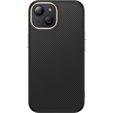 Nova Global Apple iPhone 15 Kılıf M-Safe Şarj Özellikli Karbon Fiber Görünümlü Nvg Antina Kapak - Siyah