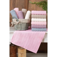 Storemax Tekstil Path | 12'li 30 x 50 cm El ve Yüz Havlu Seti | Mutfak Havlusu Pembe