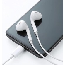 Kulaklık, Apple ve Samsung ile Uyumlu Earpods Mikrofonlu Kablolu Stereo Type-C Kulaklık Torima TC04, Beyaz