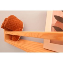Ahşap Bebek ve Çocuk Odası Duvara Monte 3 Lü Raf Seti, Ahşap Kitaplık, Ahşap Oturma Odası, Yatak Odası, Mutfak, Banyo Rafı 40 cm Genişlik, 10 cm Yükseklik, 8 cm Derinlik