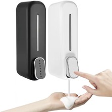 2 Adet Siyah ve Beyaz Duvara Monte Sıvı Sabunluk - 300 Ml, Şık & Dayanıklı Dispenser, Banyo ve Mutfak Için