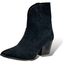 Krıste Bell 077 Siyah Kumaş Bot Kadın Ayakkabı