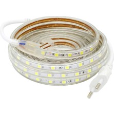 Hortum Esnek Şerit LED Kırmızı Işık 220V Fış/1,2,3,4,5,7,10,15,20,25,30 Metre