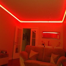 Hortum Esnek Şerit LED Kırmızı Işık 220V Fış/1,2,3,4,5,7,10,15,20,25,30 Metre