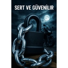 Vi Caro Kesilmez Kilit GRADE80 G80 13 mm Kalınlık  3 Metre Uzunluk Çelik Motorsiklet Zincir Kilit