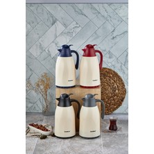 CKR-2075 1.3lt Renkli Cam Hazneli Retro Plastik Termos (4767) - ARS1585-6927