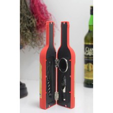 Şişe Tirbuşon Seti Küçük Kırmızı ALK2627 - ARS6376-3796