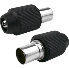 60 Ohm Anten Tv Fişi Ithal Dişi Siyah Düz Tip (100 Ad) (4767) - ARS1938-5360