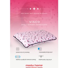 Visco Ortopedik Çocuk Yastığı Boyun Desteklı Yastık YEDEK KILOF HEDİYELİ (Melek) 60 x 40 x 7 cm