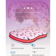 2 Adet Visco Ortopedik Çocuk Yastığı YEDEK KILIF HEDİYELİ Sensitive Baby Hava Kanallı YASTIK (Melek) 45 x 30 x 7 cm