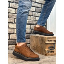 BA0548 Boa Kalın Yüksek Taban Taba Siyah Bağcıklı Spor Erkek Ayakkabı