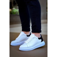 Erkek AYAKKABIKB-X500  Kuback Bağcıklı Beyaz Siyah  Günlük Erkek Ayakkabı