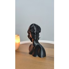 Siyah Renk Bereketli Çiçekler Kadın Dekor Dekorasyon Biblo Heykel Ev Dekorasyonu Hediyelik 14 cm