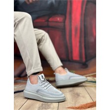 BA0375 Özel Örme Triko Tarz Gri Renk Spor Ayakkabı