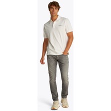 Tommy Jeans Ekru Erkek Polo T-Shirt DM0DM20914YBL Tjm Reg Lınear Polo