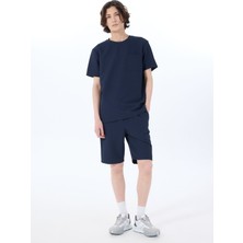 Lacivert Erkek Basic Sweat Şort J5SM-SHT7271