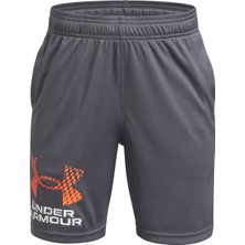 Under Armour Gri Erkek Çocuk Lastikli Bel Şort Düz Desenli Rahat Kesim Yazlık Ürün