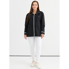 Selen Siyah Kadın Trençkot 25YSL9458-BB