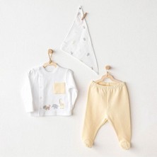 Nessiworld Andywawa AC25807 Side Snap Set Little King 3'lü Zıbın Set Yellow