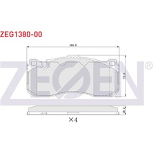 ZEGEN-ZEG1380-00 - Fren Balata On Ikazlı Bmw 3 Serısı (E90) 320 D 2005-2011/ 316 I 2005-2011/ 320 I 2005-2011/ 318 I 2005-2011/ 1 Serısı (E81) 116 I 2