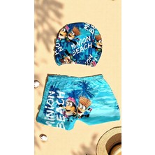 Milays Karakter Baskılı Boneli Şort&mayo Çocuk