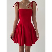 Nostaljix Clara Askılı Mini Elbise