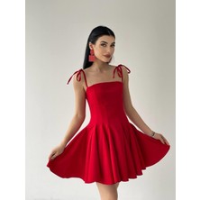 Nostaljix Clara Askılı Mini Elbise