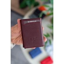 Garbalia Medina Hakiki Deri Bozuk Para Bölmeli Mekanizmalı Erkek Kartlık Cüzdan