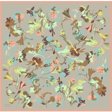 Armine Desenli Saf Ipek Twill Eşarp 9342