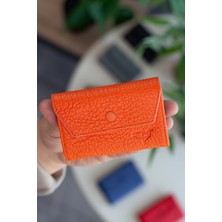 Garbalia Lucas  Deri Akordiyon Model Bol Gözlü Unisex Kartlık