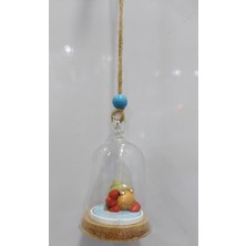 Cam Fanus 9cm Çılgın Küre Hediyelik Asmalık Ipli Özel Tasarım Deniz Hayvan Özel Kutuda 1 Adet