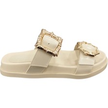 Ventes 519349Z Taş Tokalı Havuz Taban Ayarlanabilir Bantlı Günlük Şık Kadın Terlik