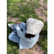 Kahvemavii Papatya Desenli Bandana