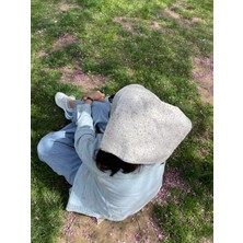 Kahvemavii Papatya Desenli Bandana