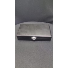 Siyah Ahşap Kutu 18X10X4CM Saklama Dikdörtgen Vintage Üstün Tasarım Gelişmiş Işlevsellik 1 Adet