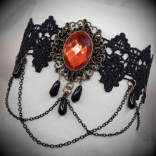 Siyah Dantel Vintage Gotik Kolye Chokers
