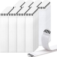 Yapışkanlı Cırt Cırt Bant, Beyaz, 4 Çift, Güçlü Yapışma Özellikli