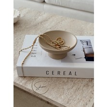 Dekoratif Ayaklı Kase Bej 5 cm