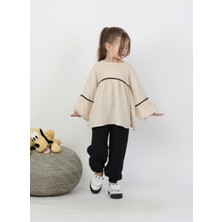 Kız Çocuk Müslin Kumaş Arkası Bağlama Detaylı  Takım