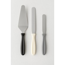 3 Parça Çelik Krema Spatula Seti, Pastacı Seti