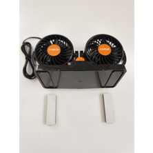 24 Volt Araç Içi Torpido Üstü Çift Fanlı Oto Vantilatör 360° Dönebilir 6400609