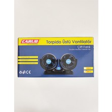 24 Volt Araç Içi Torpido Üstü Çift Fanlı Oto Vantilatör 360° Dönebilir 6400609