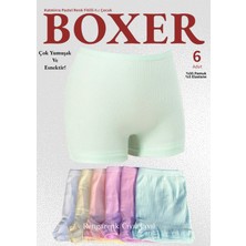 6'lıpastel Renk Fitilli Kız Çocuk Boxer (6'lı Lastik Hediye) Tutku Dondeza Yetkili Satıcı
