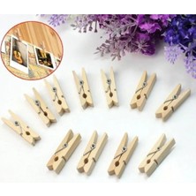 Mini Mandal-Dekoratif Süsleme Minik Ahşap Mandal, Fotoğraf Mandalı (48 Adet)