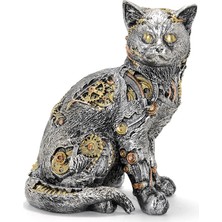 Steampunk Polyester Kedi Figürü ALK2454 - Lisinya