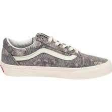 Erkekler İçin Vans Old Skool Gri Sneaker Düz Taban Tekstil Malzeme ile Konforlu Tasarım